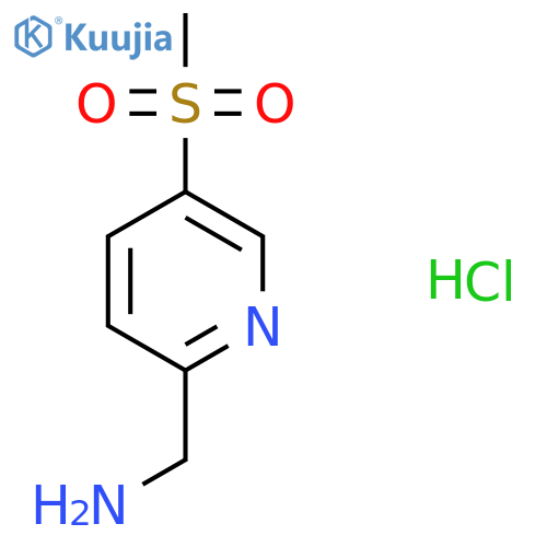 (5-methanesulfonylpyridin-2-yl)methanamine hydrochloride structure