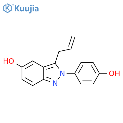2H-INDAZOL-5-OL, 2-(4-HYDROXYPHENYL)-3-(2-PROPENYL)- structure