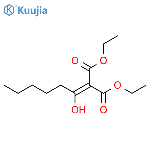 Propanedioic acid, (1-hydroxyhexylidene)-, diethyl ester structure