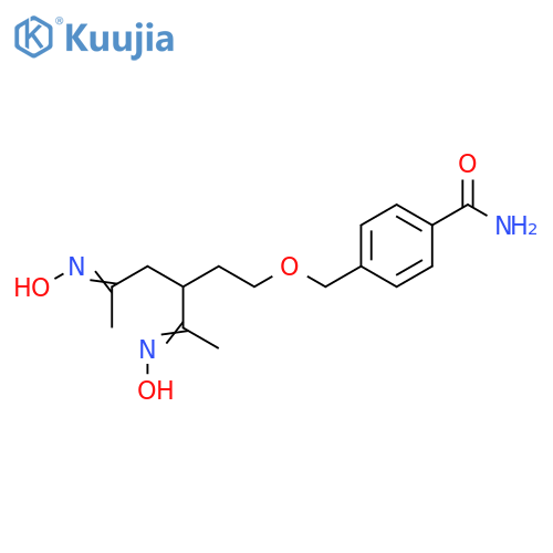 Benzamide,4-[[[5-(hydroxyimino)-3-[1-(hydroxyimino)ethyl]hexyl]oxy]methyl]- structure