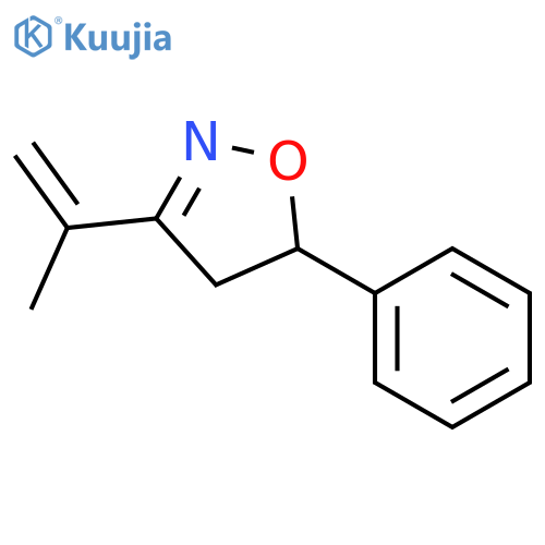 Isoxazole, 4,5-dihydro-3-(1-methylethenyl)-5-phenyl- structure