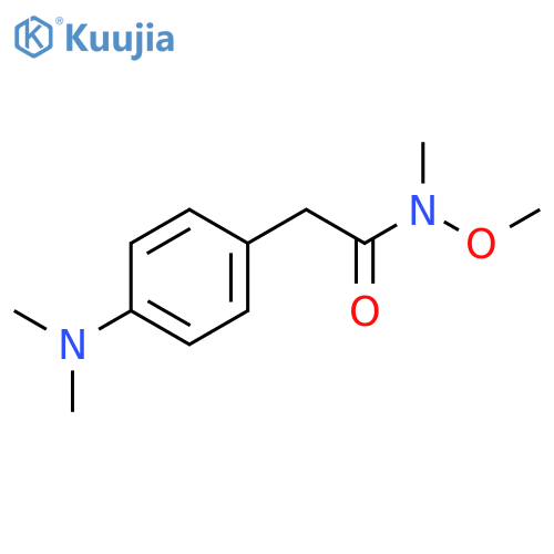 BENZENEACETAMIDE, 4-(DIMETHYLAMINO)-N-METHOXY-N-METHYL- structure