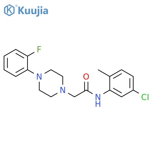 N-(5-chloro-2-methylphenyl)-2-4-(2-fluorophenyl)piperazin-1-ylacetamide structure