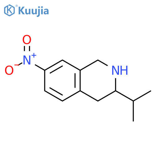 Isoquinoline, 1,2,3,4-tetrahydro-3-(1-methylethyl)-7-nitro- structure
