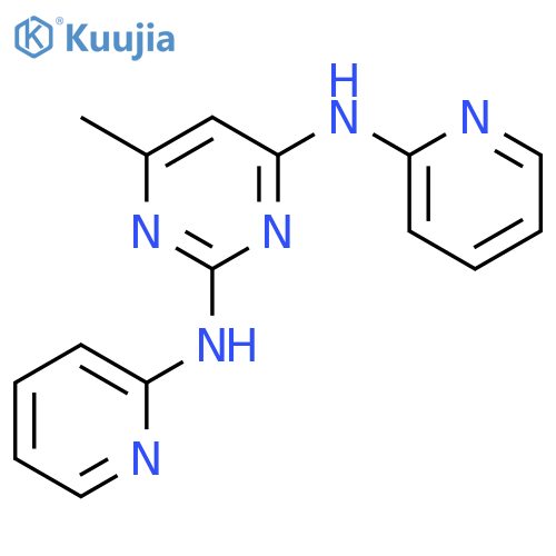 2,4-PYRIMIDINEDIAMINE, 6-METHYL-N,N'-DI-2-PYRIDINYL- structure
