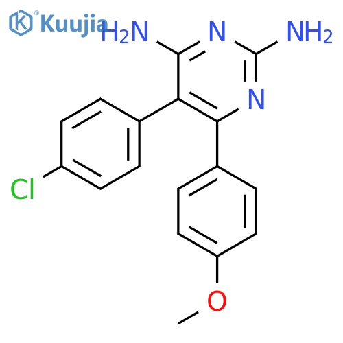 2,4-Pyrimidinediamine, 5-(4-chlorophenyl)-6-(4-methoxyphenyl)- structure