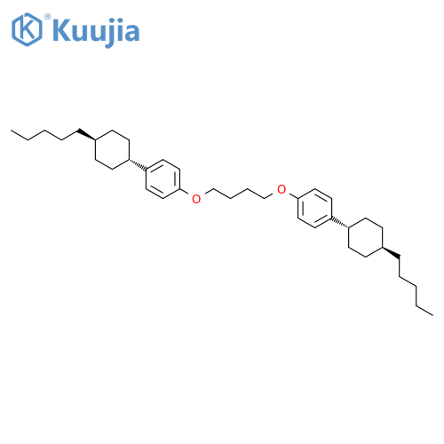 Benzene, 1,1'-[1,4-butanediylbis(oxy)]bis[4-(trans-4-pentylcyclohexyl)- structure