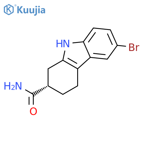 1H-Carbazole-2-carboxamide, 6-bromo-2,3,4,9-tetrahydro-, (2S)- structure