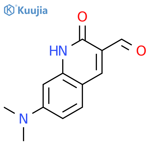 3-QUINOLINECARBOXALDEHYDE, 7-(DIMETHYLAMINO)-1,2-DIHYDRO-2-OXO- structure
