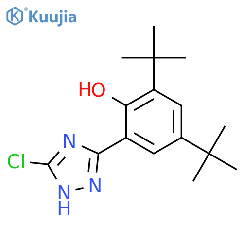 Phenol, 2-(5-chloro-1H-1,2,4-triazol-3-yl)-4,6-bis(1,1-dimethylethyl)- structure
