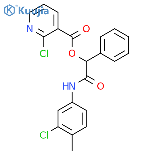 [(3-Chloro-4-methylphenyl)carbamoyl](phenyl)methyl 2-chloropyridine-3-carboxylate structure