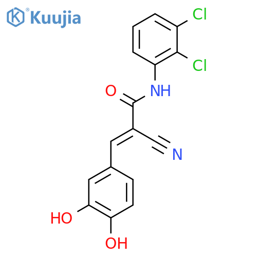 2-cyano-N-(2,3-dichlorophenyl)-3-(3,4-dihydroxyphenyl)prop-2-enamide structure