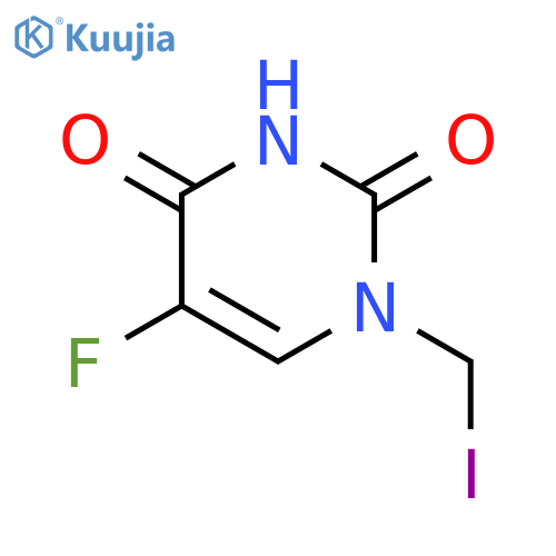 2,4(1H,3H)-PYRIMIDINEDIONE, 5-FLUORO-1-(IODOMETHYL)- structure