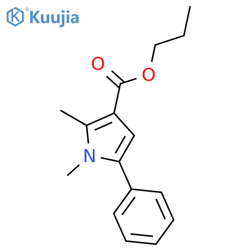 1H-Pyrrole-3-carboxylic acid, 1,2-dimethyl-5-phenyl-, propyl ester structure