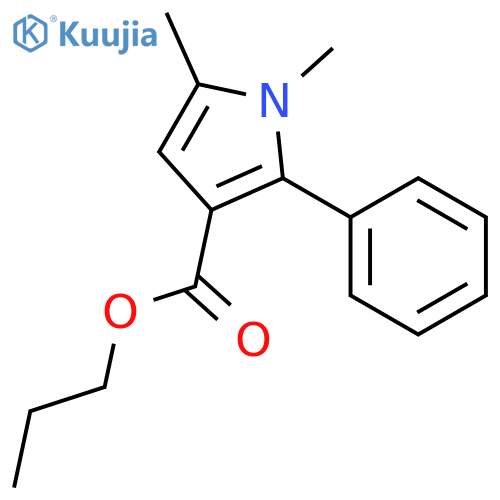 1H-PYRROLE-3-CARBOXYLIC ACID, 1,5-DIMETHYL-2-PHENYL-, PROPYL ESTER structure