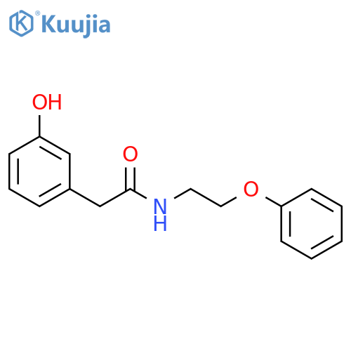 Benzeneacetamide, 3-hydroxy-N-(2-phenoxyethyl)- structure