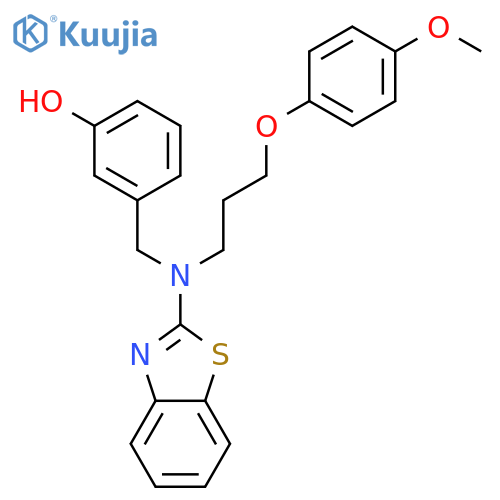 Phenol, 3-[[2-benzothiazolyl[3-(4-methoxyphenoxy)propyl]amino]methyl]- structure