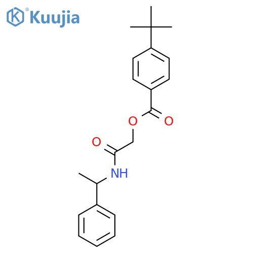 [(1-Phenylethyl)carbamoyl]methyl 4-tert-butylbenzoate structure