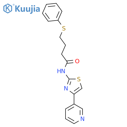 4-(phenylsulfanyl)-N-4-(pyridin-3-yl)-1,3-thiazol-2-ylbutanamide structure
