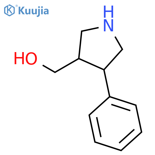 ((3R,4S)-4-Phenylpyrrolidin-3-yl)methanol structure