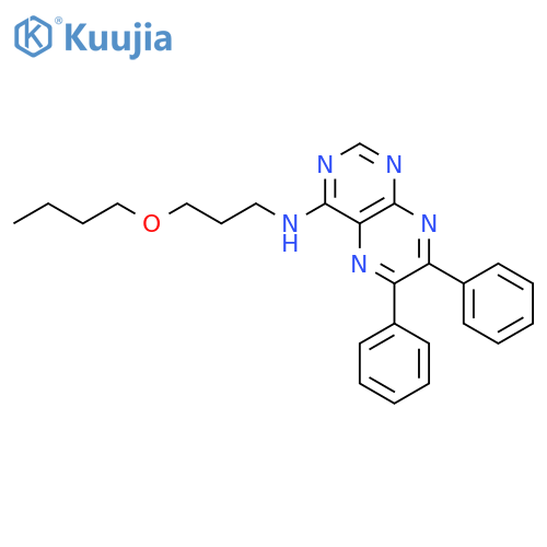 4-Pteridinamine, N-(3-butoxypropyl)-6,7-diphenyl- structure