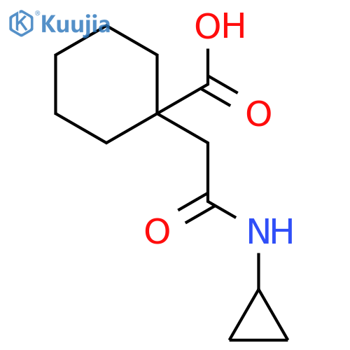 1-[(cyclopropylcarbamoyl)methyl]cyclohexane-1-carboxylic acid structure