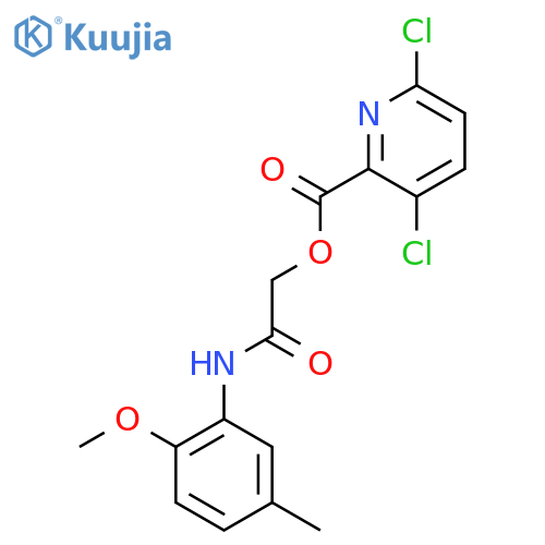 [(2-Methoxy-5-methylphenyl)carbamoyl]methyl 3,6-dichloropyridine-2-carboxylate structure