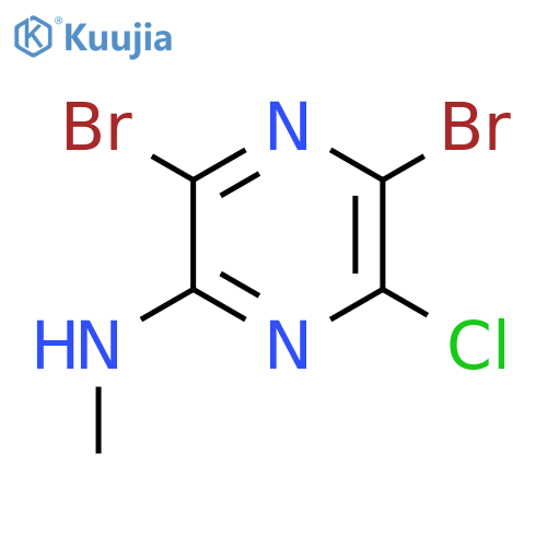 3,5-Dibromo-6-chloro-N-methylpyrazin-2-amine structure