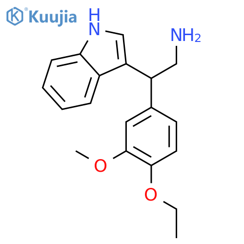 2-(4-ethoxy-3-methoxyphenyl)-2-(1H-indol-3-yl)ethan-1-amine structure