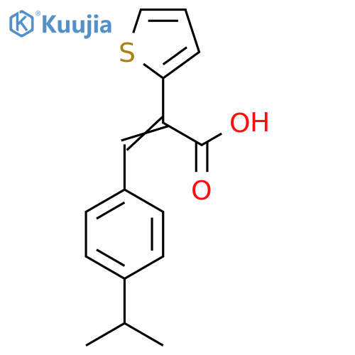 3-4-(Propan-2-yl)phenyl-2-(thiophen-2-yl)prop-2-enoic Acid structure