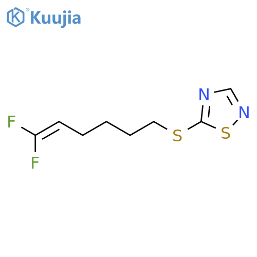 1,2,4-Thiadiazole, 5-[(6,6-difluoro-5-hexenyl)thio]- structure