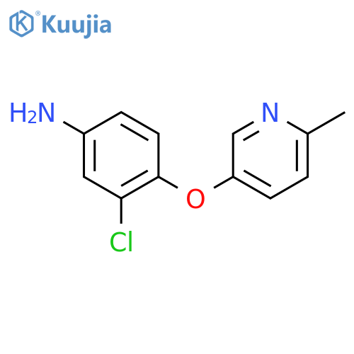 Benzenamine, 3-chloro-4-[(6-methyl-3-pyridinyl)oxy]- structure