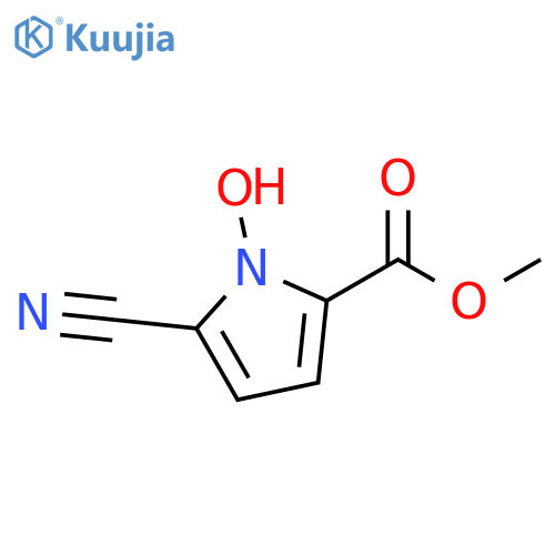 5-cyano-1-hydroxy-1H-Pyrrole-2-carboxylic acid methyl ester structure