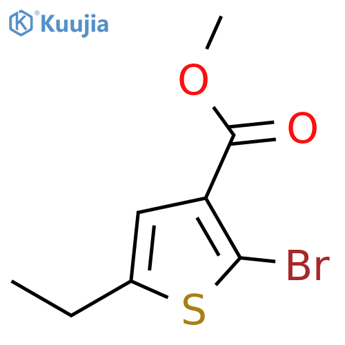 3-Thiophenecarboxylic acid, 2-bromo-5-ethyl-, methyl ester structure
