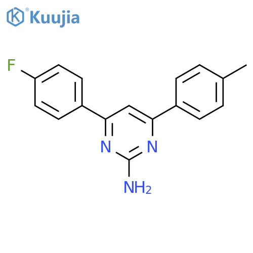 4-(4-fluorophenyl)-6-(4-methylphenyl)pyrimidin-2-amine structure