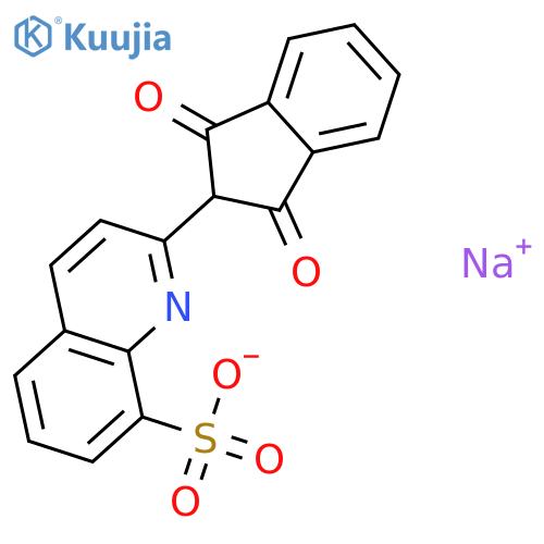 2-(2,3-Dihydro-1,3-dioxo-1H-inden-2-yl)-8-quinolinesulfonic Acid Sodium Salt structure