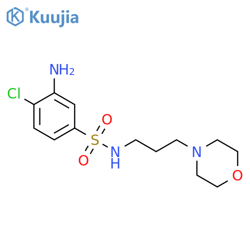 3-amino-4-chloro-N-[3-(morpholin-4-yl)propyl]benzene-1-sulfonamide structure