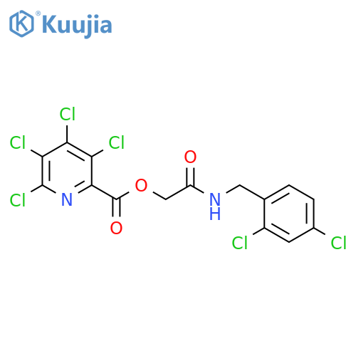 2-[[(2,4-Dichlorophenyl)methyl]amino]-2-oxoethyl 3,4,5,6-tetrachloro-2-pyridinecarboxylate structure