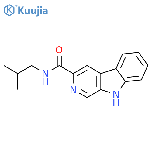 9H-Pyrido[3,4-b]indole-3-carboxamide, N-(2-methylpropyl)- structure