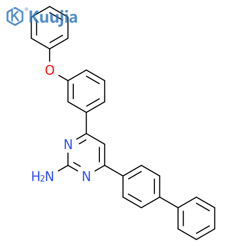 2-PYRIMIDINAMINE, 4-[1,1'-BIPHENYL]-4-YL-6-(3-PHENOXYPHENYL)- structure