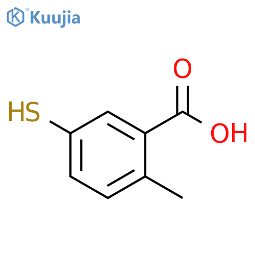 2-methyl-5-sulfanylbenzoic acid structure