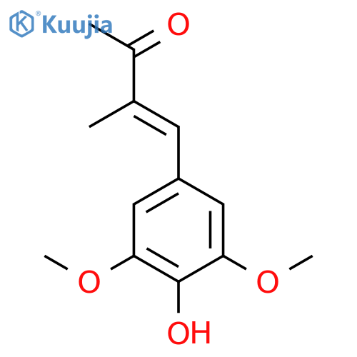 (3E)-4-(4-hydroxy-3,5-dimethoxyphenyl)-3-methylbut-3-en-2-one structure