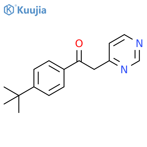 1-(4-tert-Butylphenyl)-2-pyrimidin-4-yl ethanone structure