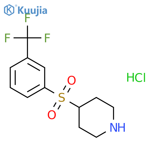 Piperidine,4-[[3-(trifluoromethyl)phenyl]sulfonyl]-, hydrochloride (1:1) structure