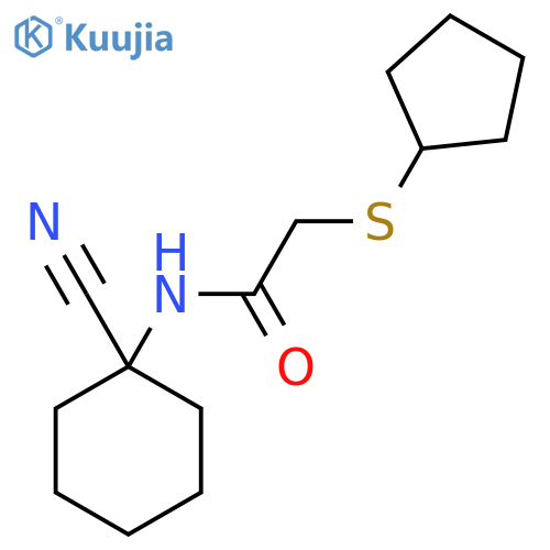 N-(1-cyanocyclohexyl)-2-(cyclopentylsulfanyl)acetamide structure