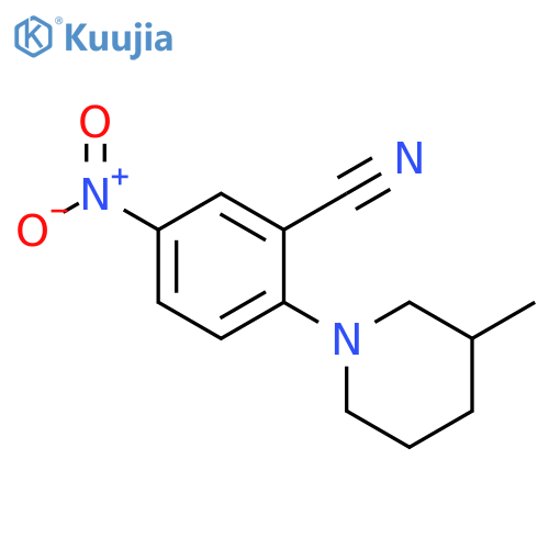2-(3-Methylpiperidin-1-yl)-5-nitrobenzonitrile structure