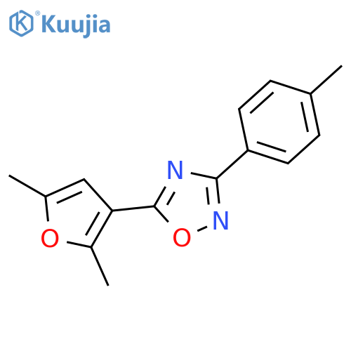1,2,4-Oxadiazole, 5-(2,5-dimethyl-3-furanyl)-3-(4-methylphenyl)- structure