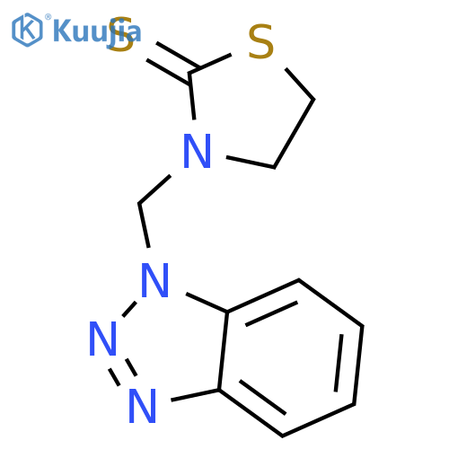 2-THIAZOLIDINETHIONE, 3-(1H-BENZOTRIAZOL-1-YLMETHYL)- structure
