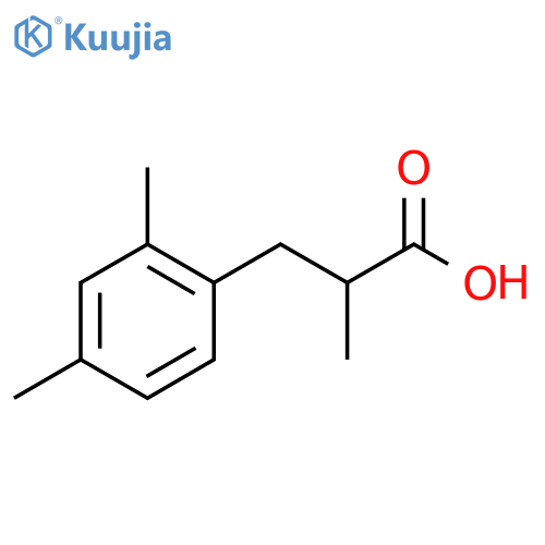 3-(2,4-dimethylphenyl)-2-methylpropanoic acid structure