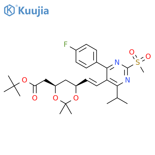 tert-Butyl-7-4-(4-fluorophenyl)-6-isopropyl-2-methylsulfonylpyrimidin-5-yl-(3R,5S)-isopropylidene-(E)-6-heptenoate structure